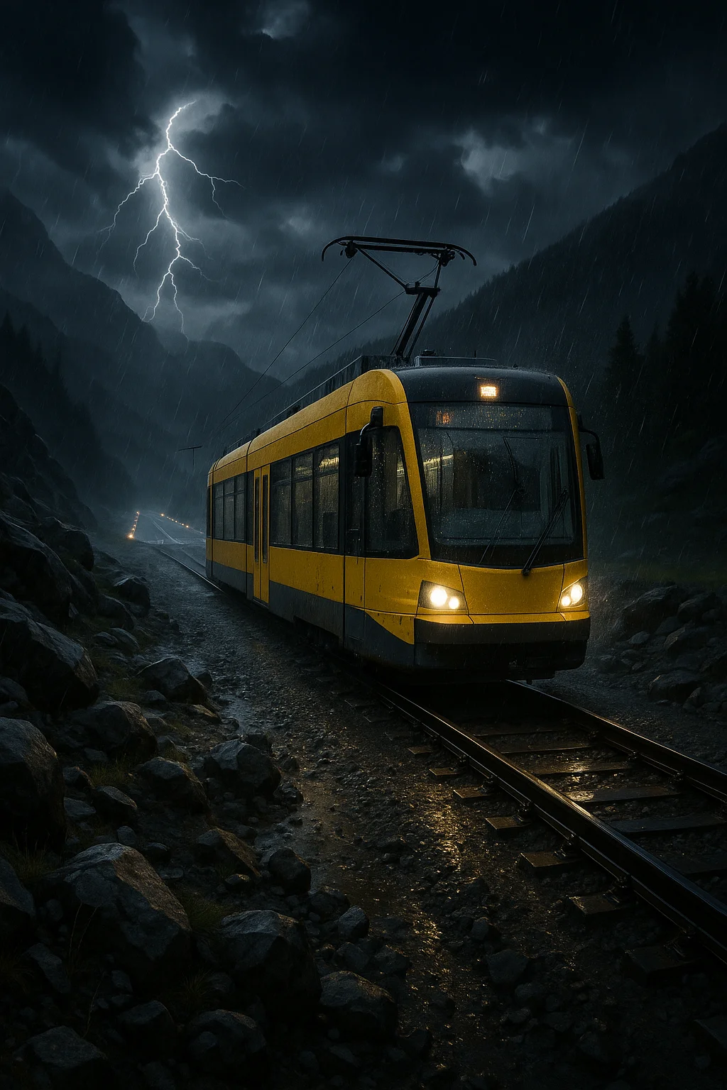 Original Tram Over Rough Terrain
