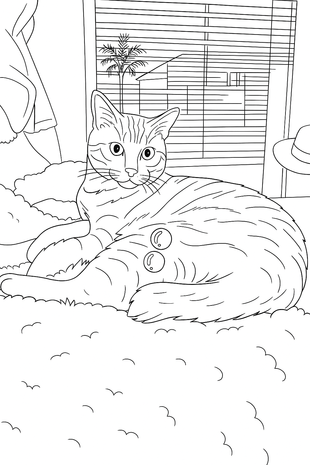 Coloring page of Thor Cat