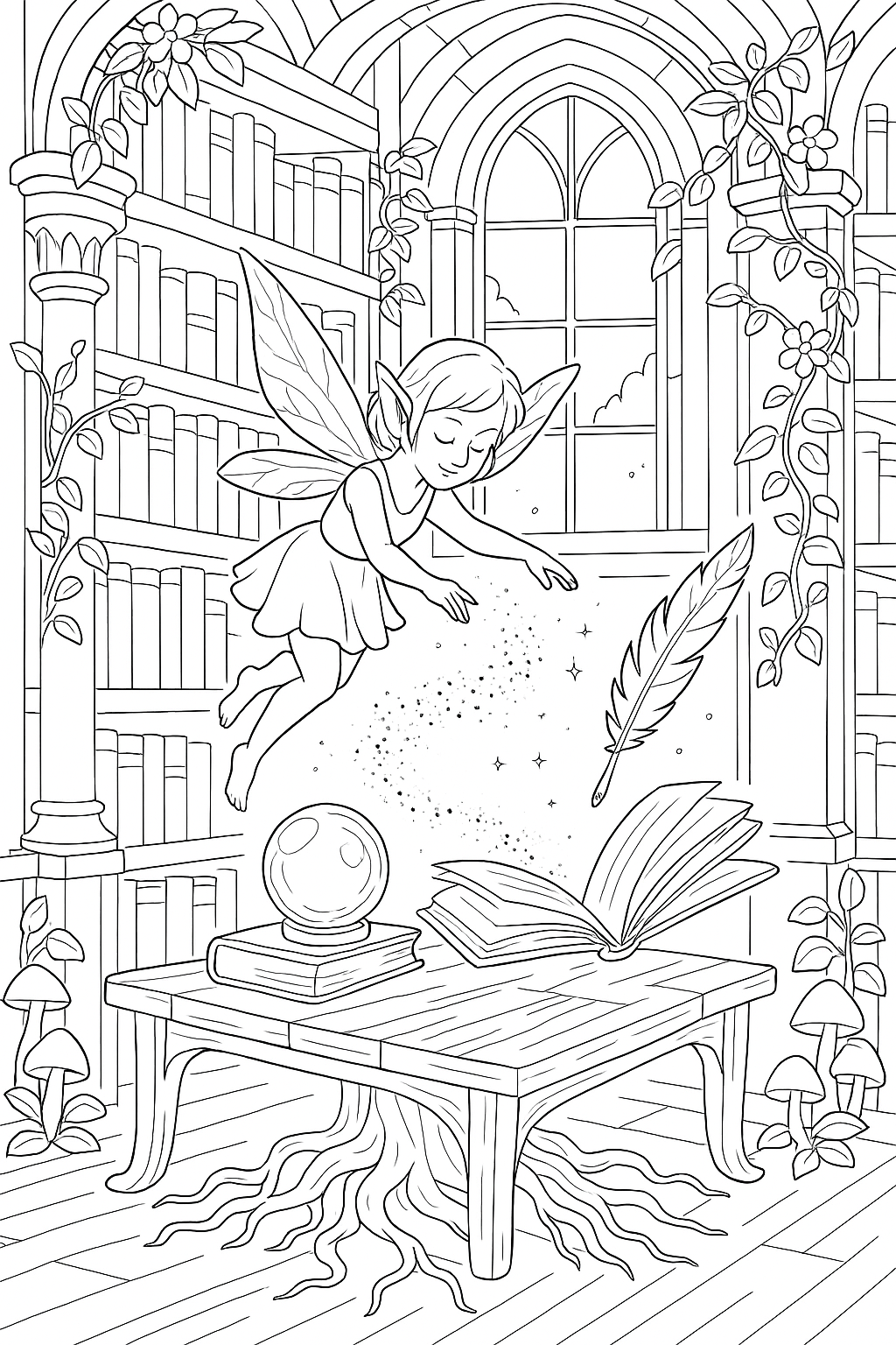 Coloring page of Fairy Dust Artifacts