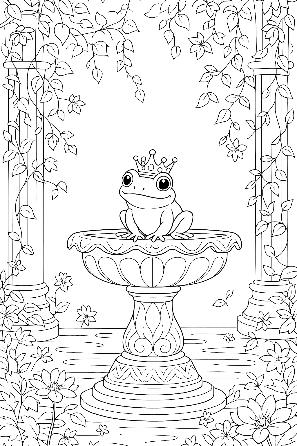 Coloring page of Frog Prince