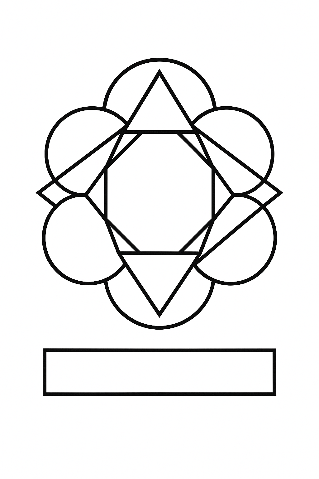 Coloring page of Floating Geometries Collage