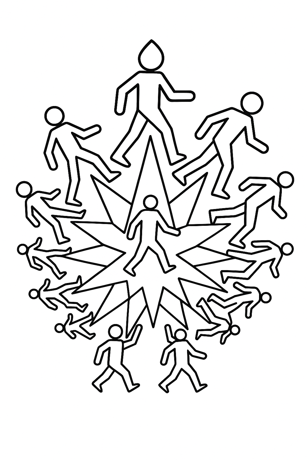 Coloring page of Minimal Figures Scaling