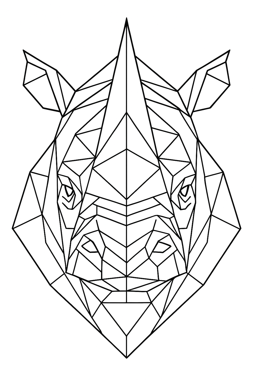 Coloring page of Rhino