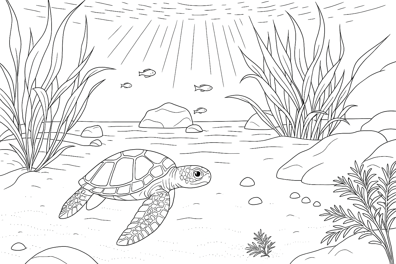 Coloring page of Sea Turtle