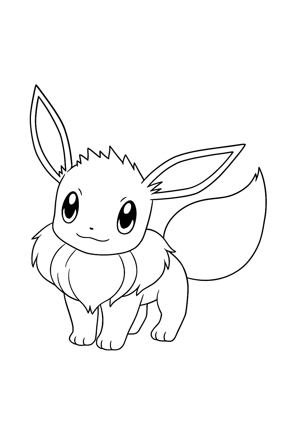 Coloring page of Eevee