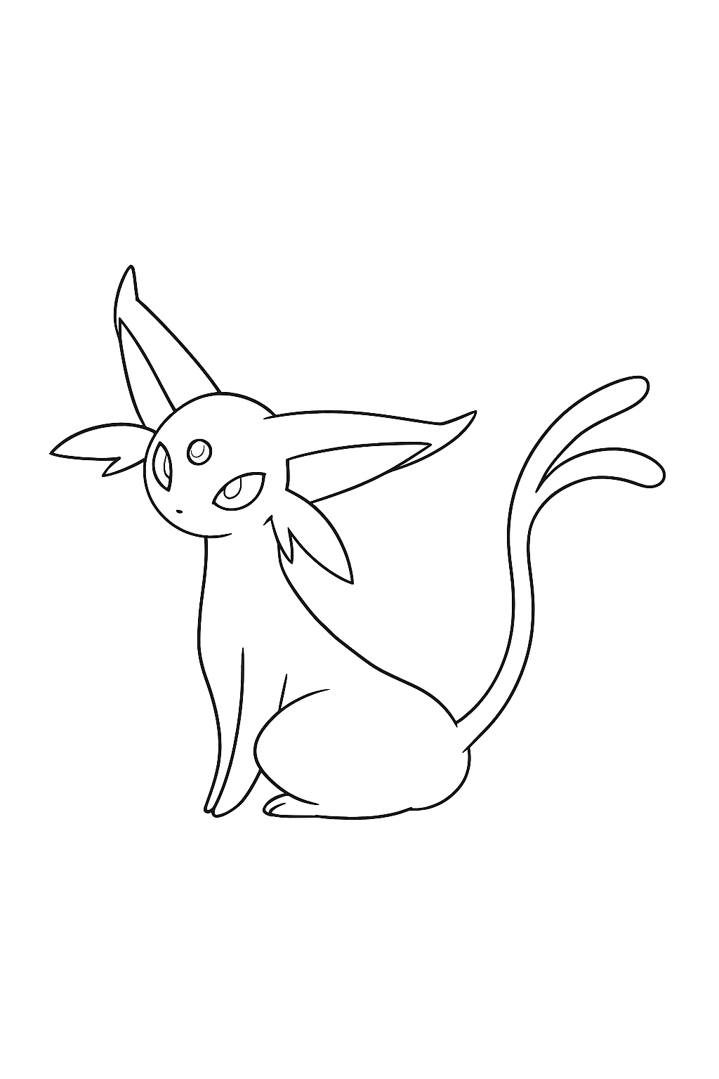 Coloring page of Espeon