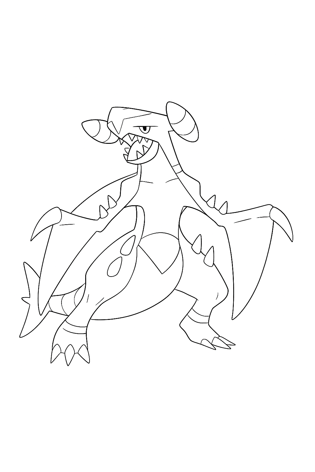 Coloring page of Garchomp