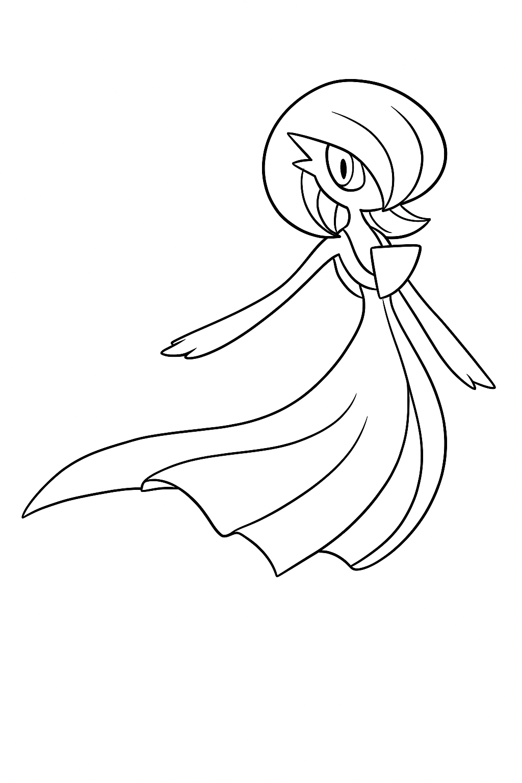 Coloring page of Gardevoir