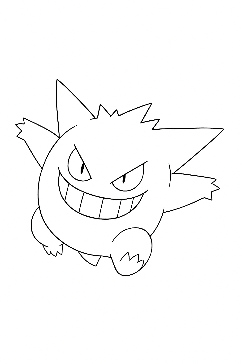 Coloring page of Gengar