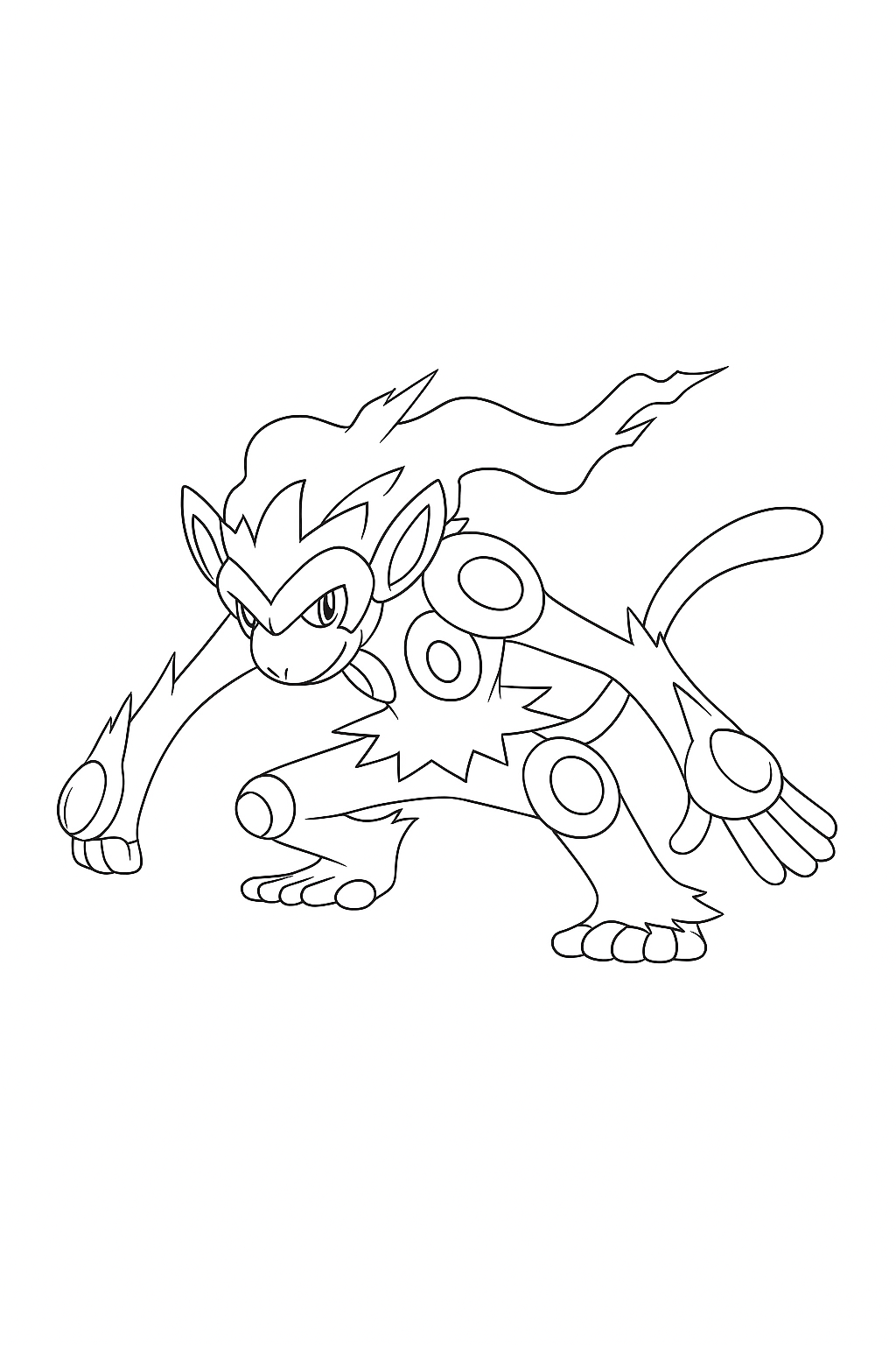 Coloring page of Infernape