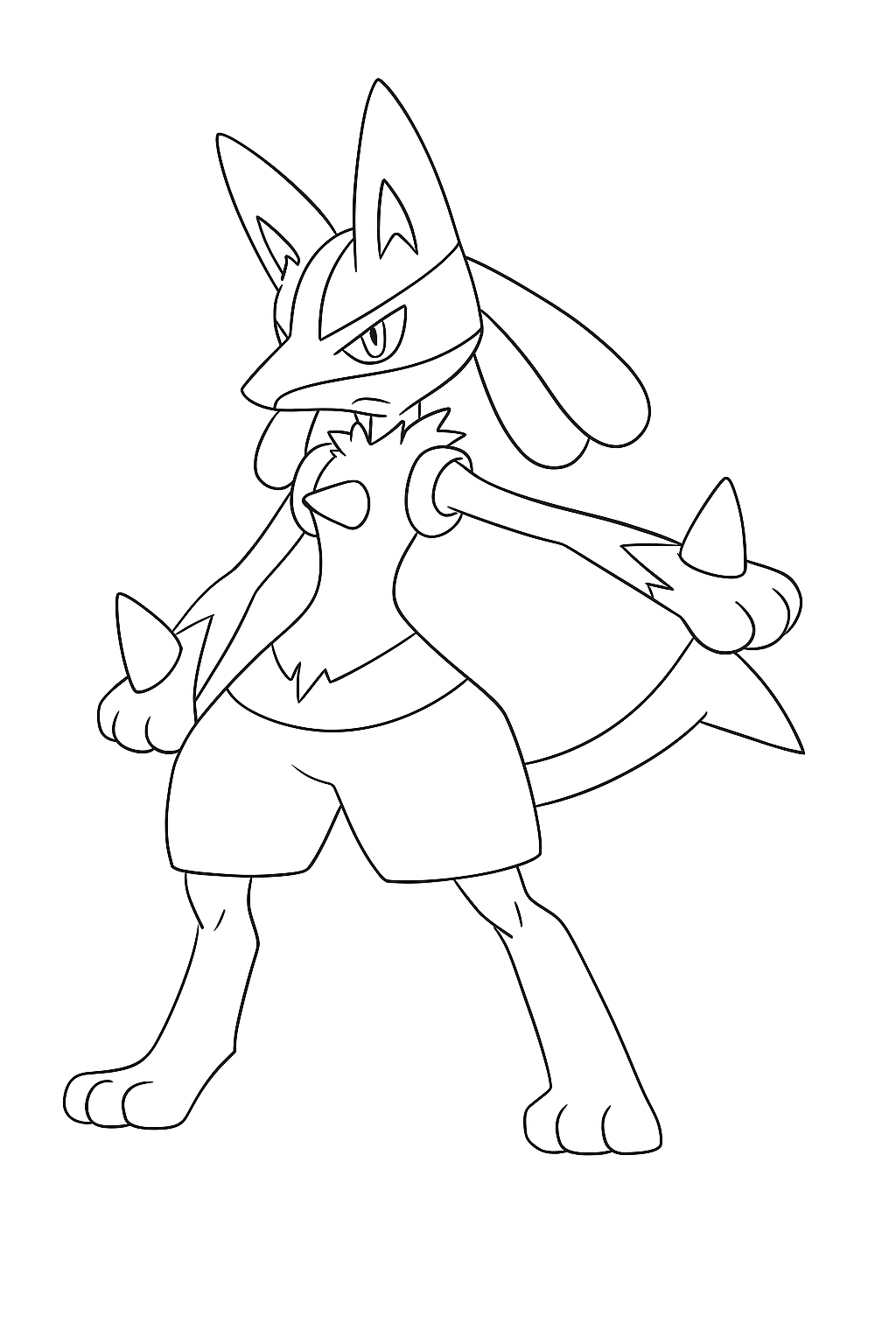 Coloring page of Lucario