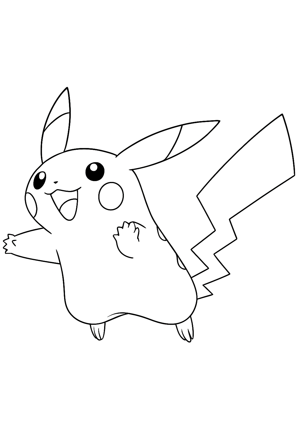 Coloring page of Pickachu