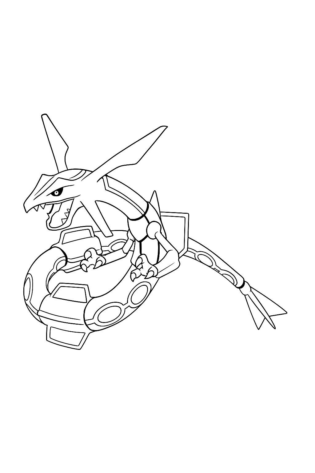 Coloring page of Rayquaza