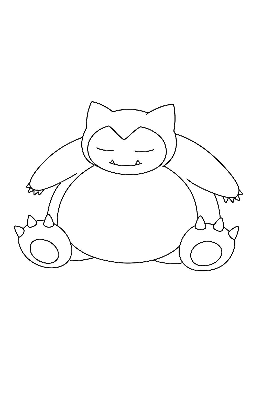 Coloring page of Snorlax