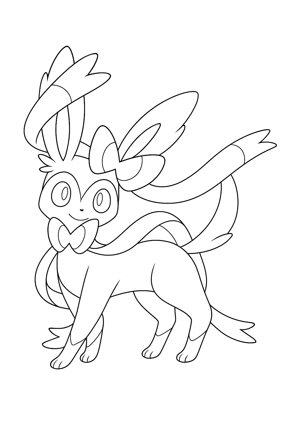 Coloring page of Sylveon