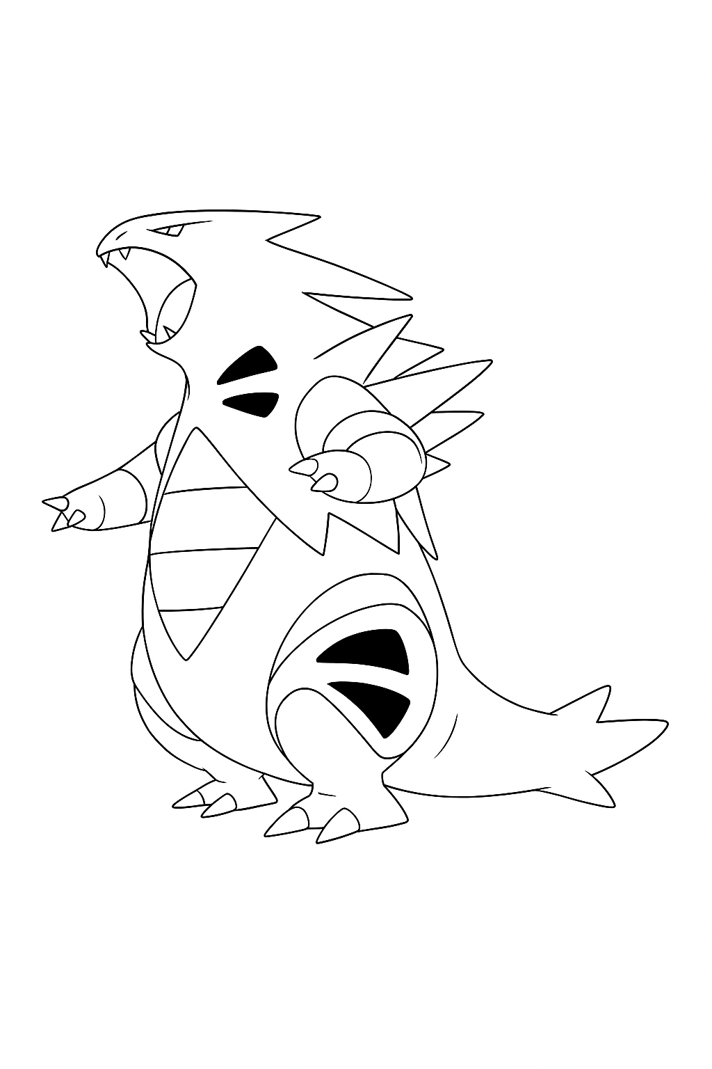 Coloring page of Tyranitar