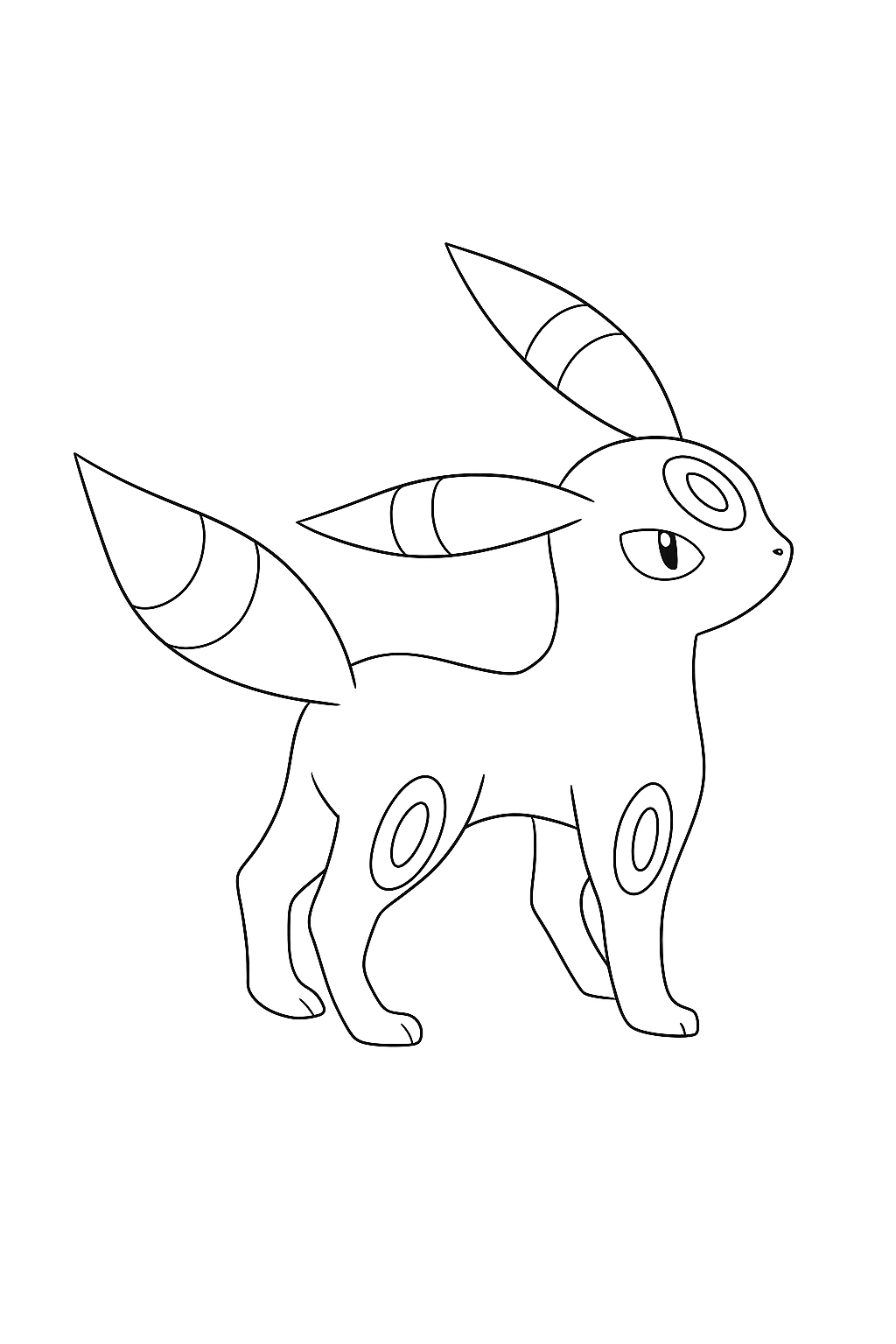 Coloring page of Umbreon